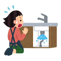 水漏れイラスト