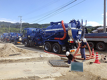 下水道浚渫工事